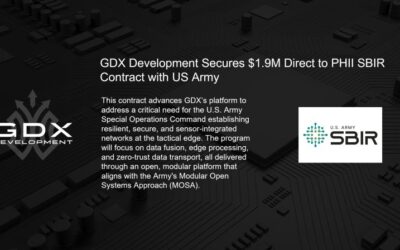 GDX Development Secures $1.9 Direct to PHII SBIR Contract with US Army